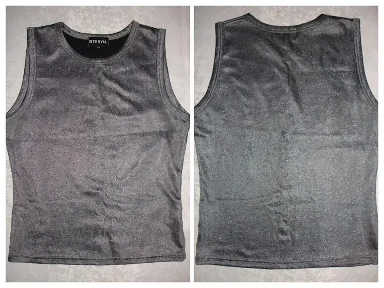 БЛУЗА/блузка спорт. типу СІРА/срібляста S/M БРЕНДОВА. Жіноча.