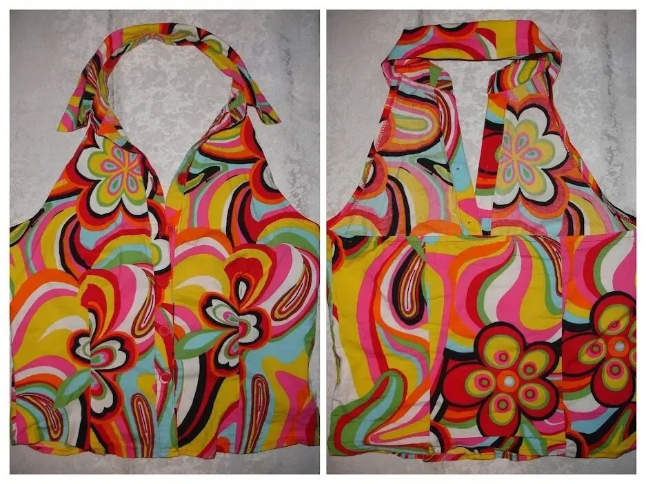 БЛУЗА/блузка 46 р. БРЕНДОВА. Багатобарвна. НАТУРАЛЬНА. Спина відкрита.