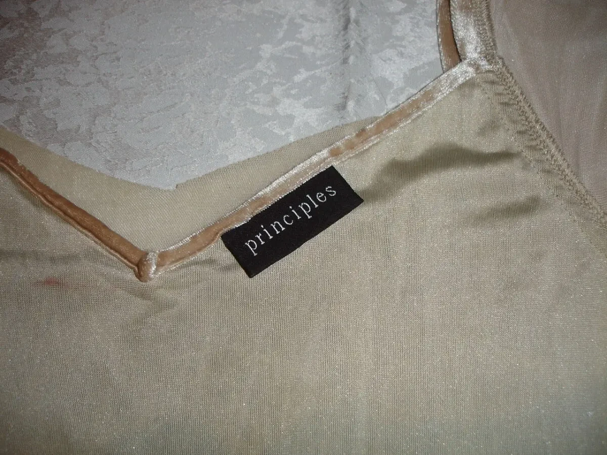 БЛУЗА/блузка 10-ка БРЕНДОВА. Бежева. Літня. Тканина по типу бархату. 6