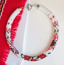 Прикраса із бісеру кольє-джгут Літопис долі