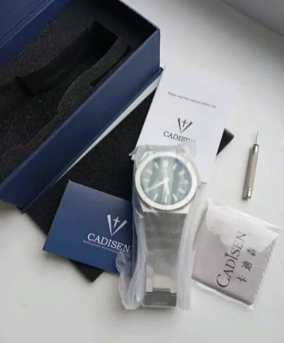 Мужские часы бизнес стиля cadisen sapphire nh35a 7