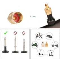 Колпачки медные под ниппеля Schrader 10штук