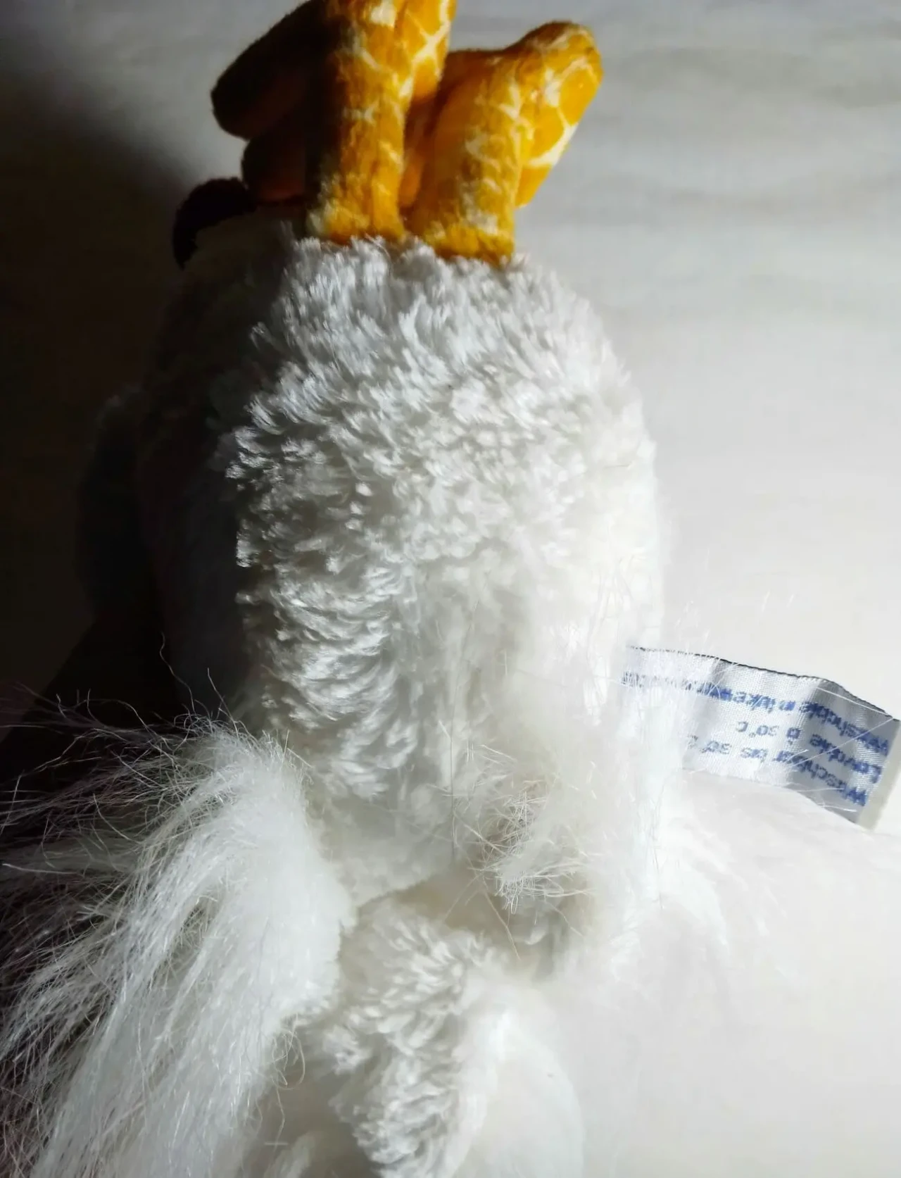 Белый петушок курочка птичка Игрушка мягкая, шарики внутри, декор 4