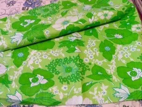Ткань новая плотный натуральный хлопок ситец зеленые тона Длина 2м 5