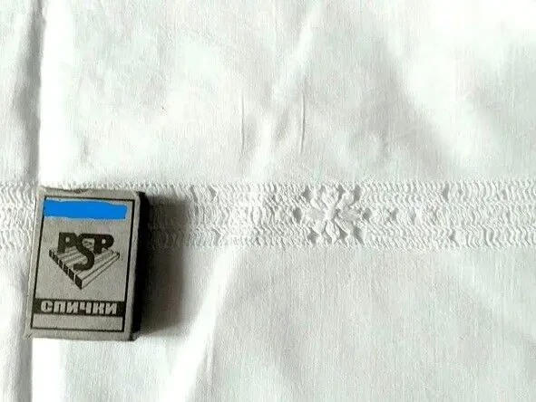 Наволочки 2шт натуральн.белый хлопок бязь ручная мережка на пуговицах 5