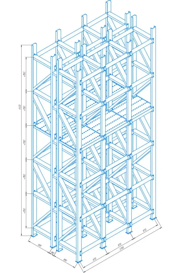Продам металевий стелаж. Конструкцію для складу. 2