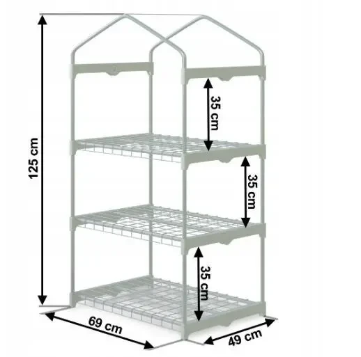 Кімнатна міні теплиця Прозора 50 х 70 х 125 см 2