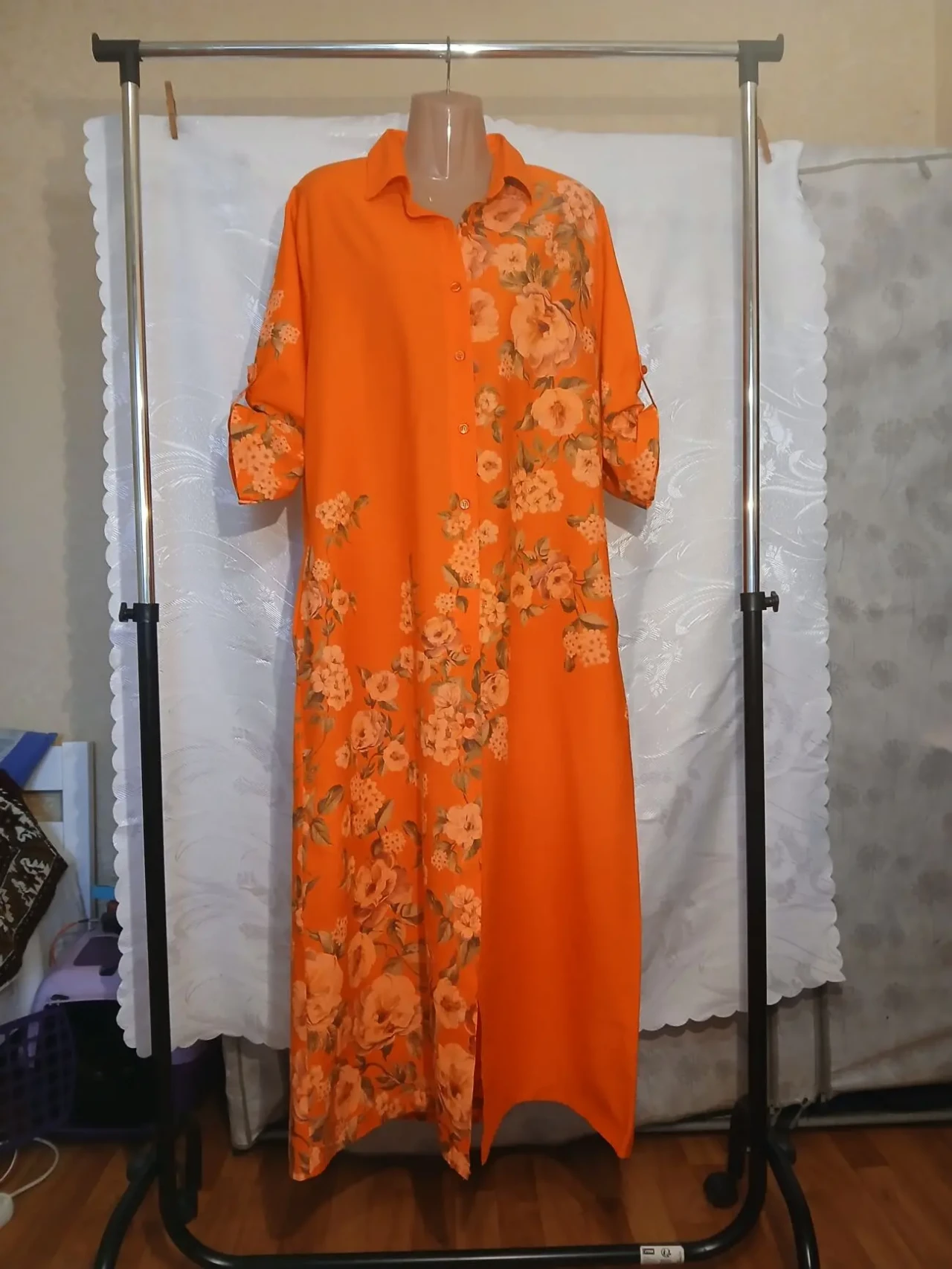 Сукня-халат жіноча літня з квітами