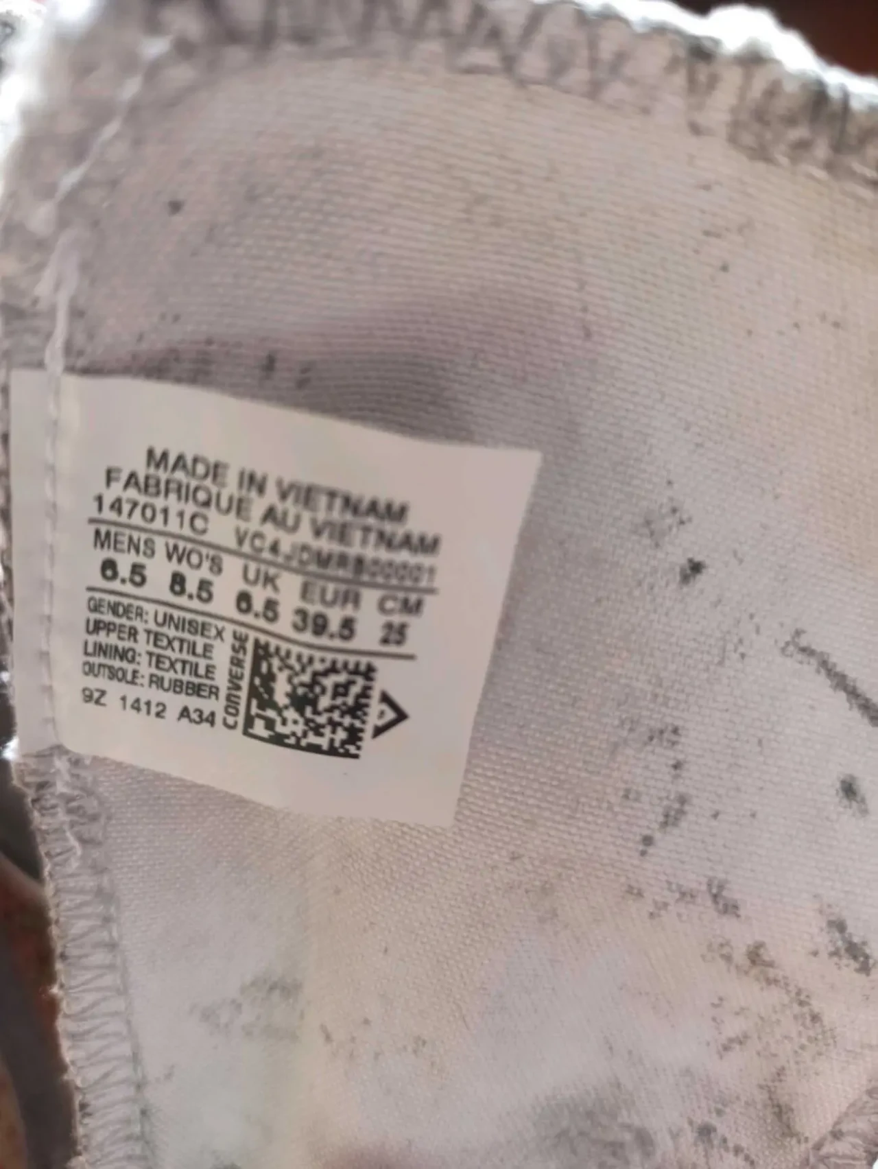 СерыеCONVERSE: CHUCK TAYLOR HI WASHED 147011C SNEAKER 7