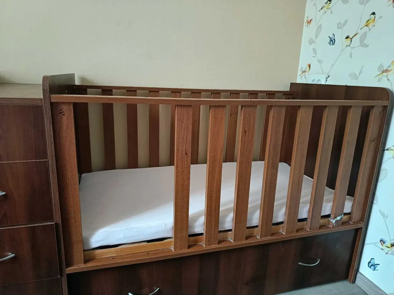 Супер-ліжко для двійнят 3-в-1: два ліжечка + комод-пеленатор (Черкаси) 4