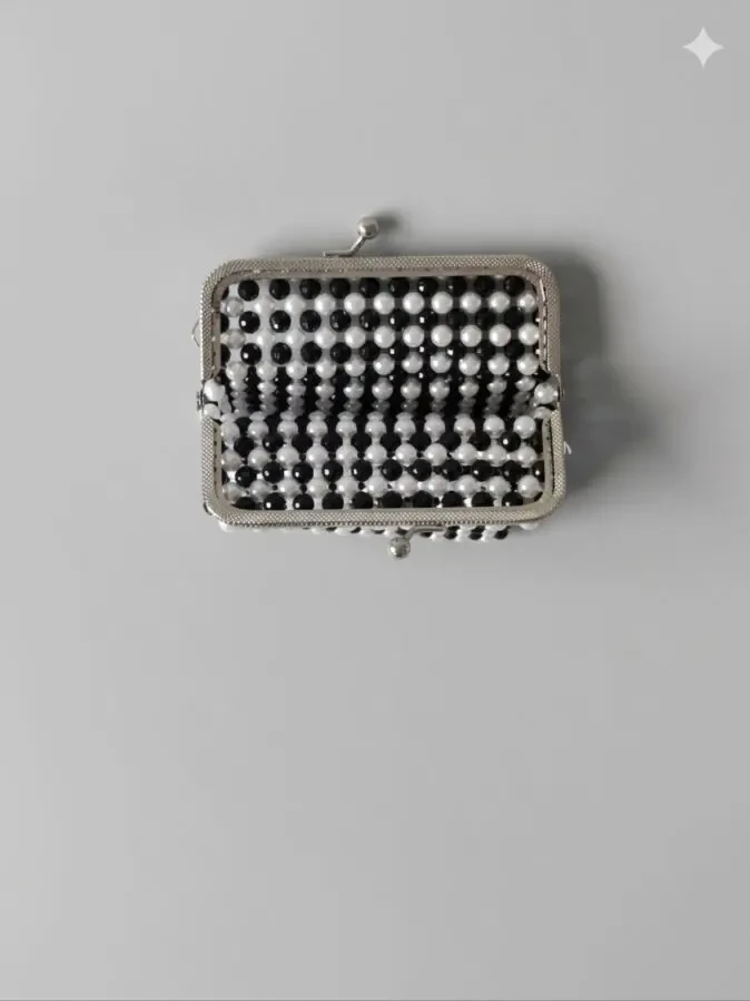 Сяйво та Елегантність Перлинна сумка ручної роботи у стилі Шахівниця 2