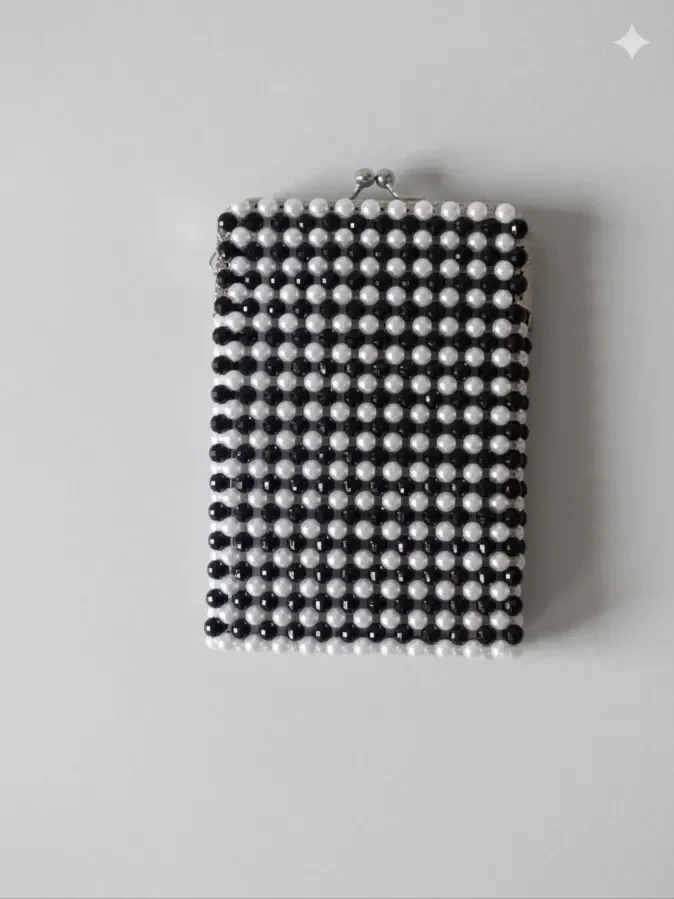 Сяйво та Елегантність Перлинна сумка ручної роботи у стилі Шахівниця 6