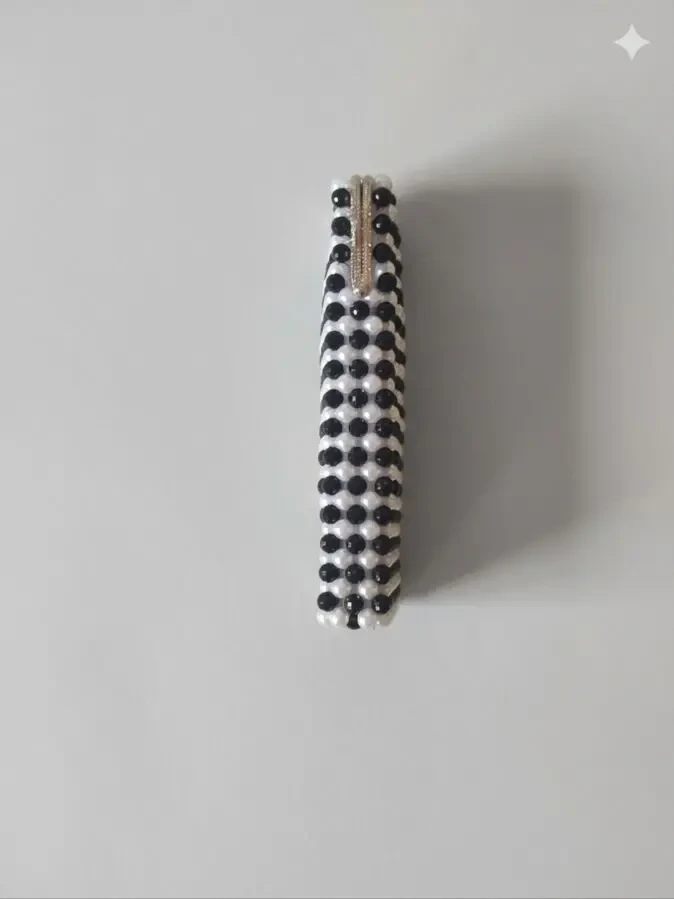 Сяйво та Елегантність Перлинна сумка ручної роботи у стилі Шахівниця 3