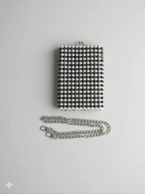 Сяйво та Елегантність Перлинна сумка ручної роботи у стилі Шахівниця