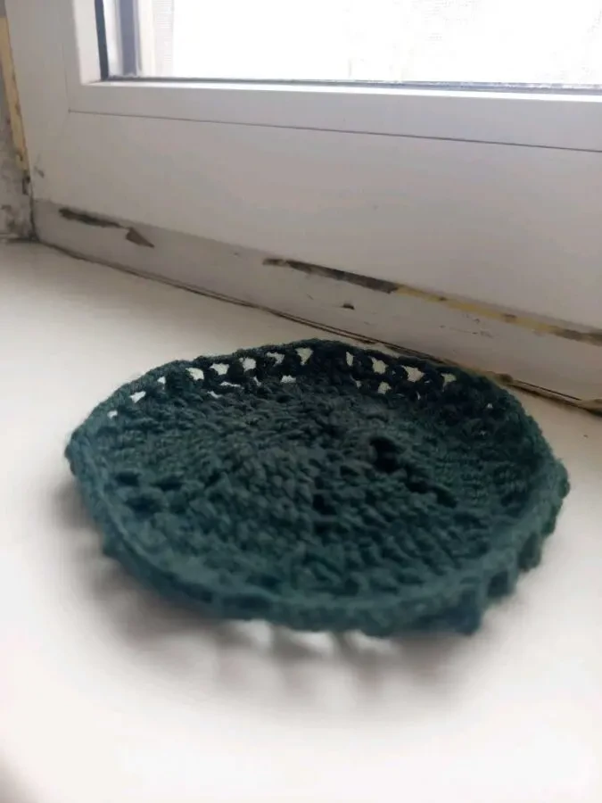 подставка вязанная узор лепестков