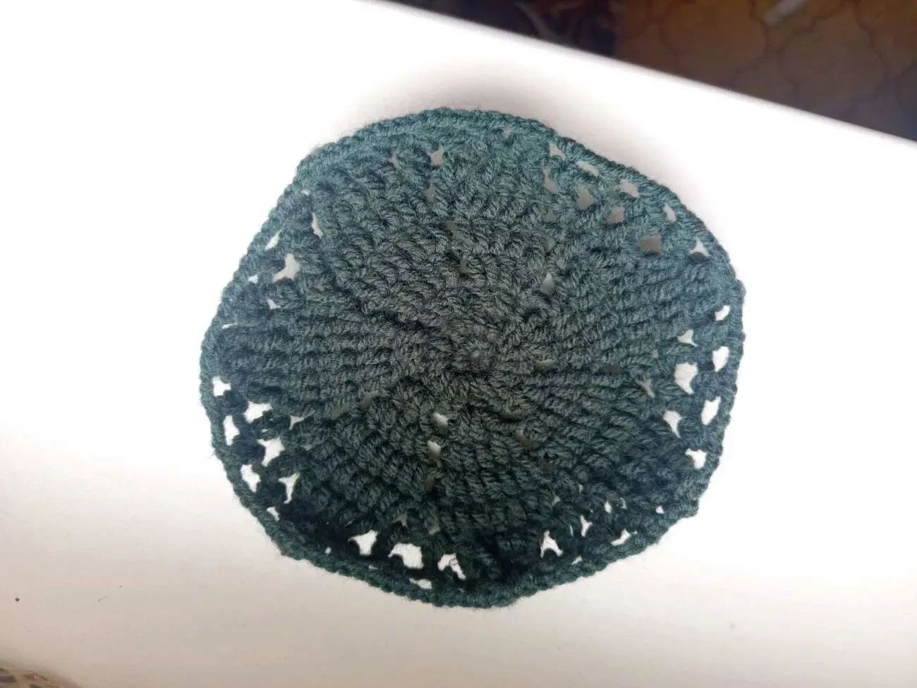 подставка вязанная узор лепестков 3