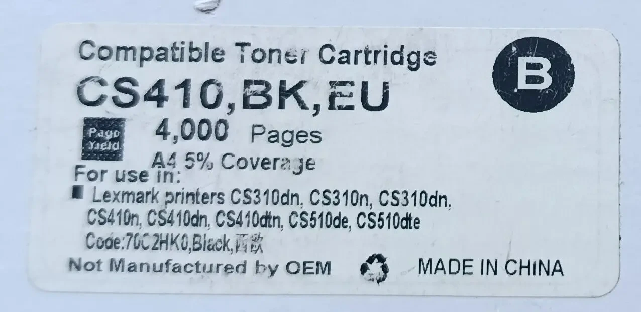 Картридж Lexmark 70C2HK0 для CS310, CS410, CS510 2