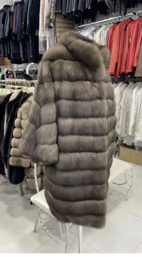 Шикарна шуба соболь темна