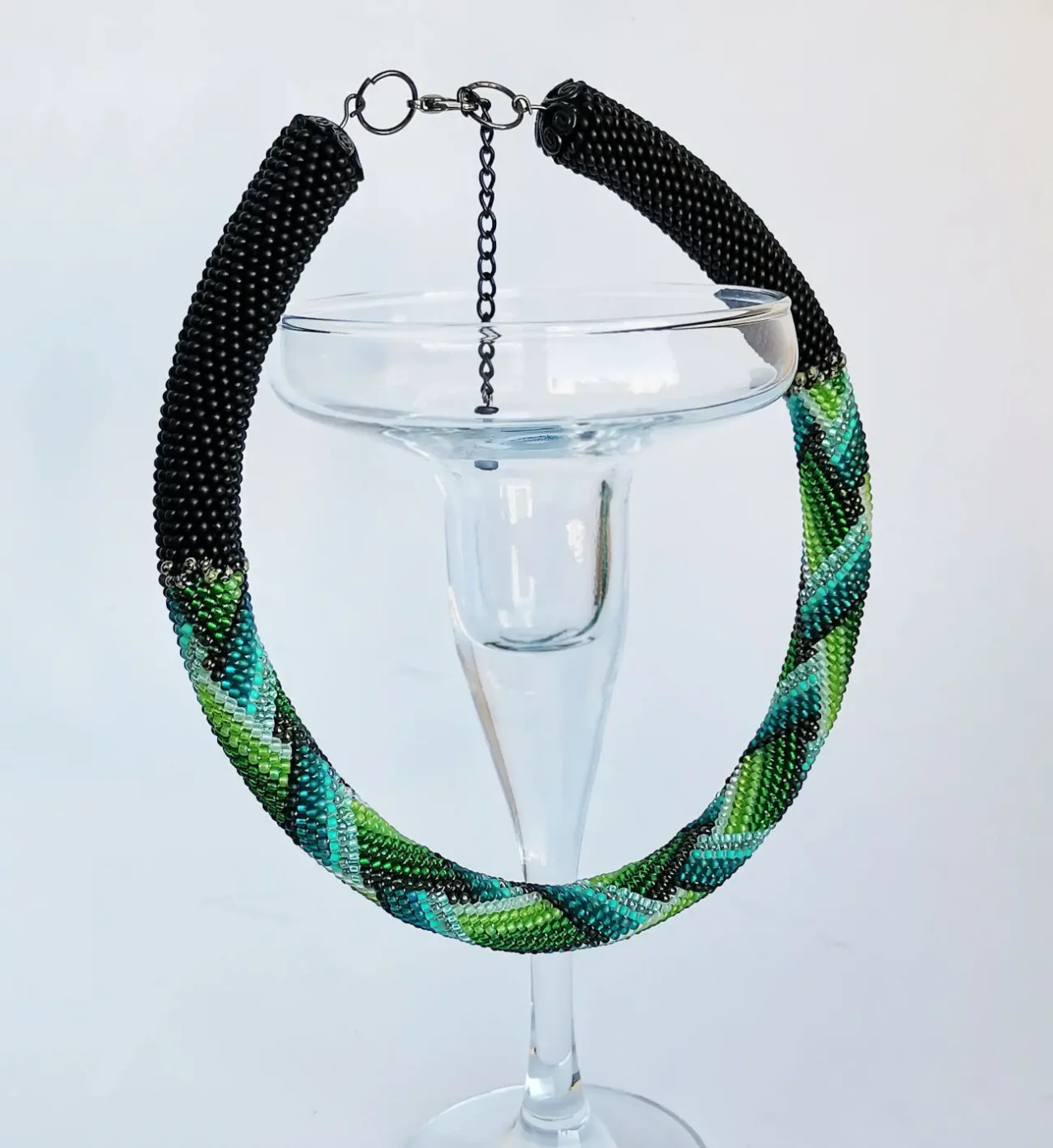 Прикраса із бісеру кольє-джгут Весняна ніч 5