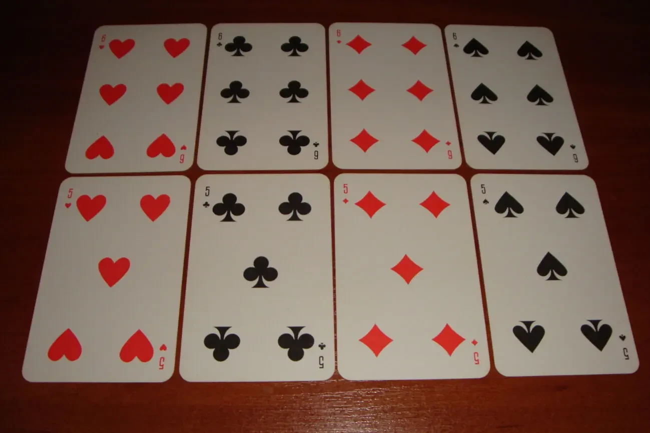 Игральные карты Времена года, 1979 г., первоначальные 6