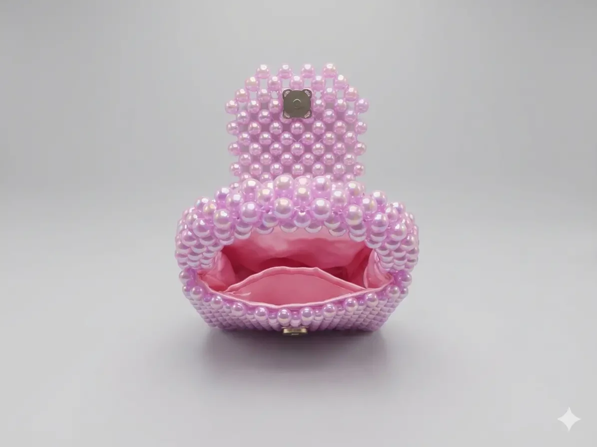 Твій перламутровий десерт сумочка ручної роботи Candy Pink 8