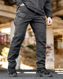 Чолові штани софтшел на флісі, антрацит