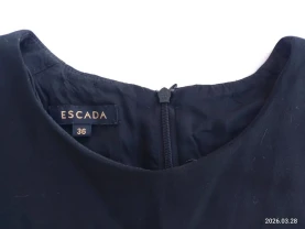 Черное платье 10 с м до коле тонкое легкое на подкладке, молнии Escada