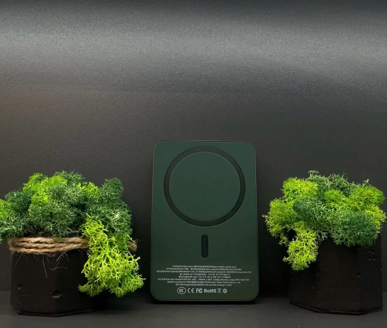 Бездротовий powerbank Q9 Plus 10000 mAh  MagSafe  Компактний 4