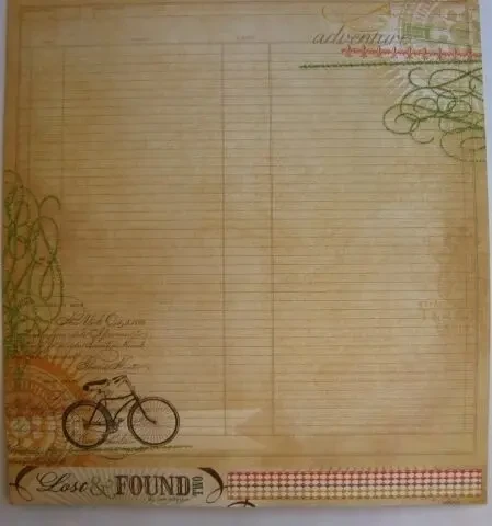 Лист 30 см картон дизайнерский циферблат, пленка, карты, велосипед 6
