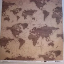 Лист 30 см картон дизайнерский циферблат, пленка, карты, велосипед