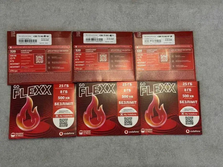 НОВЫЕ Стартовые Пакеты Водафон, сім-карти vodafone (багато)