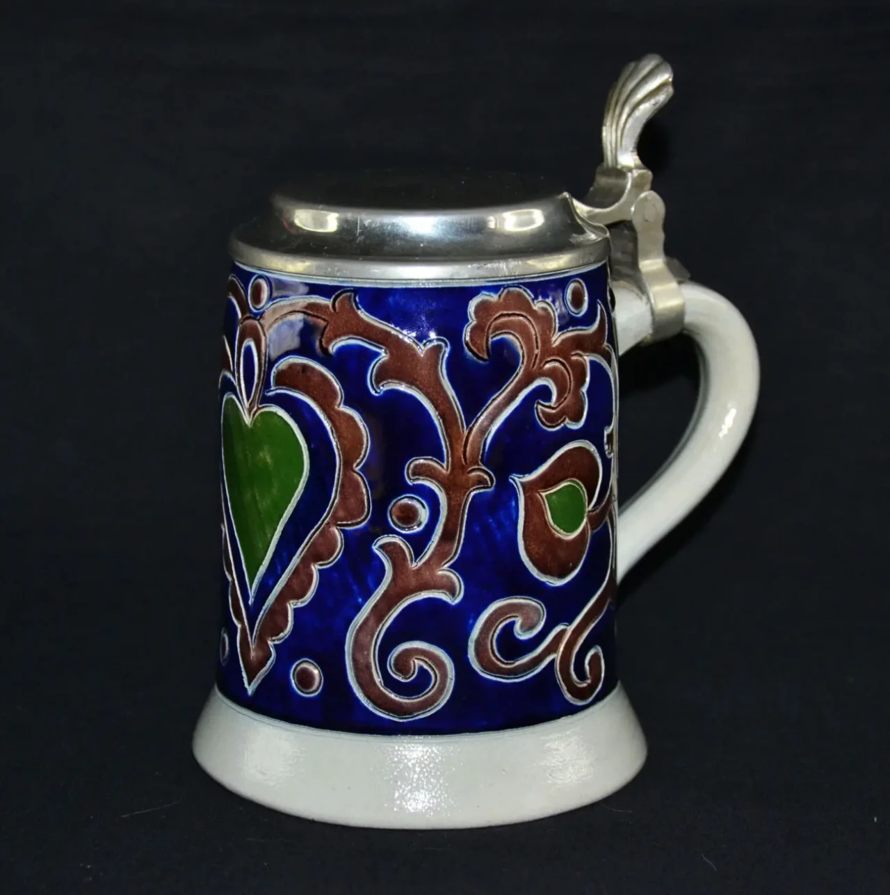 Кружка с крышкой Кольбальт Арт-деко. 2