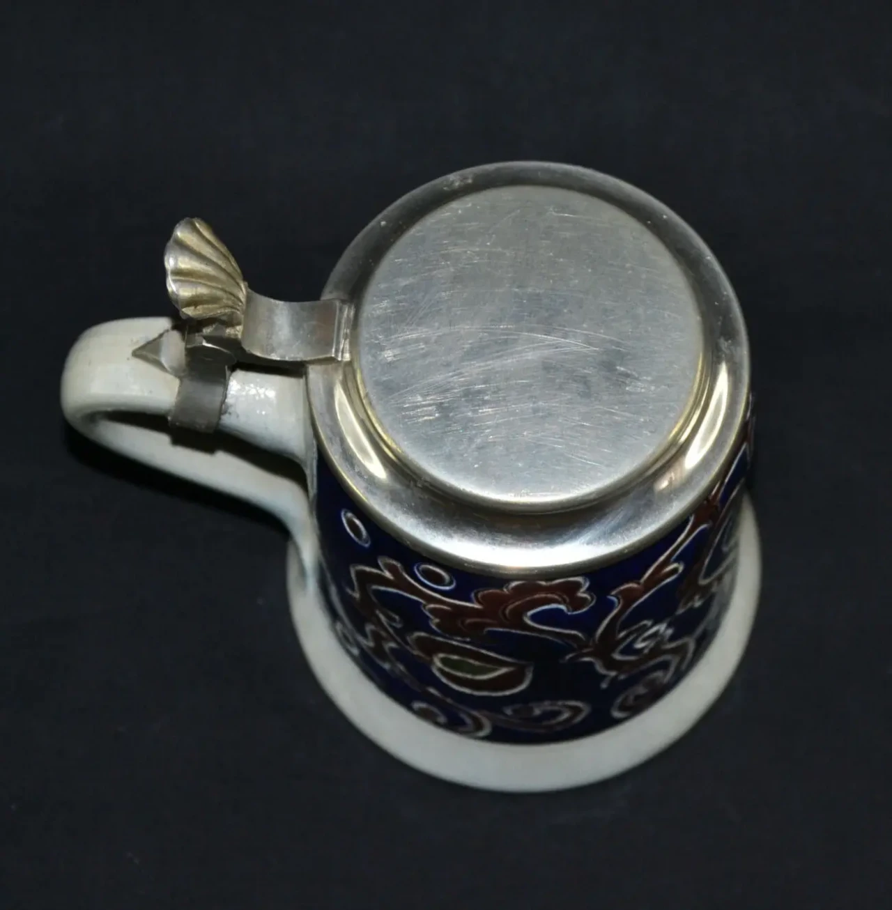 Кружка с крышкой Кольбальт Арт-деко. 4