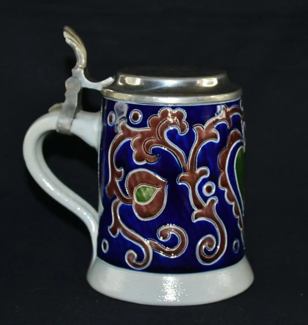 Кружка с крышкой Кольбальт Арт-деко.