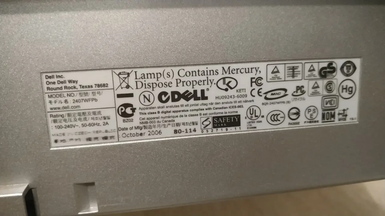 Монітор Dell 2407, стан хороший. 4