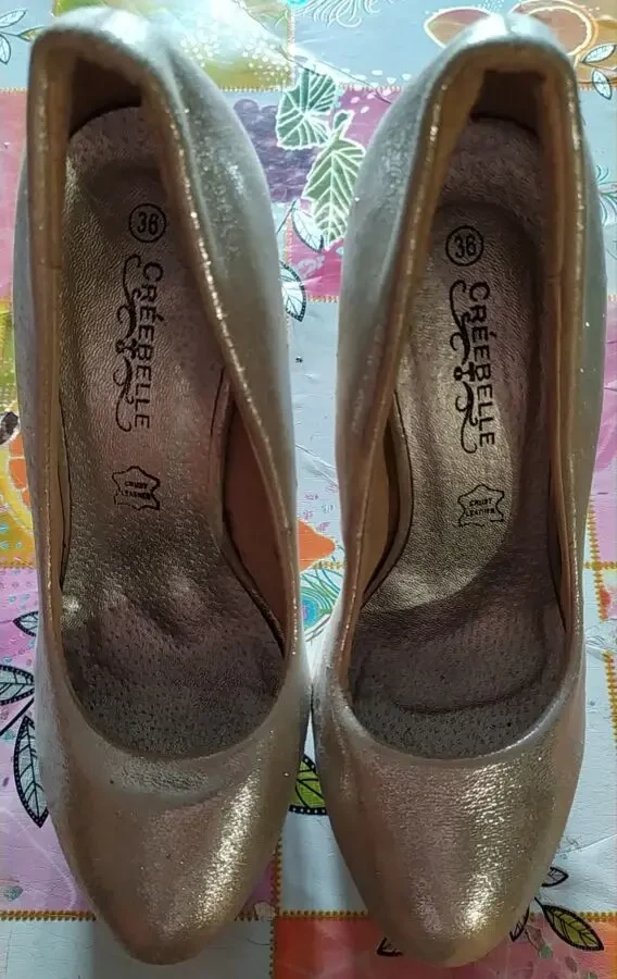 Туфли серебристые CREEBELLE 2