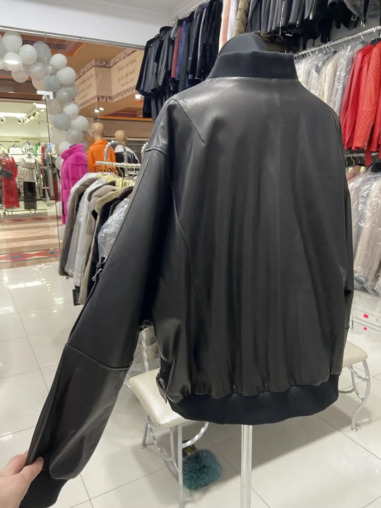 Куртка жіноча шкіряна оверсайз,спущене плече,новинка 2