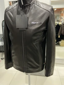 Куртка чоловіча шкіряна ,мака шкіра теля пряма