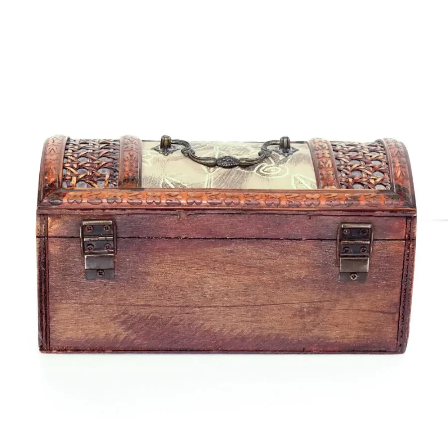 Винтажная деревянная резная шкатулка скринька сундучок ручная работа 4