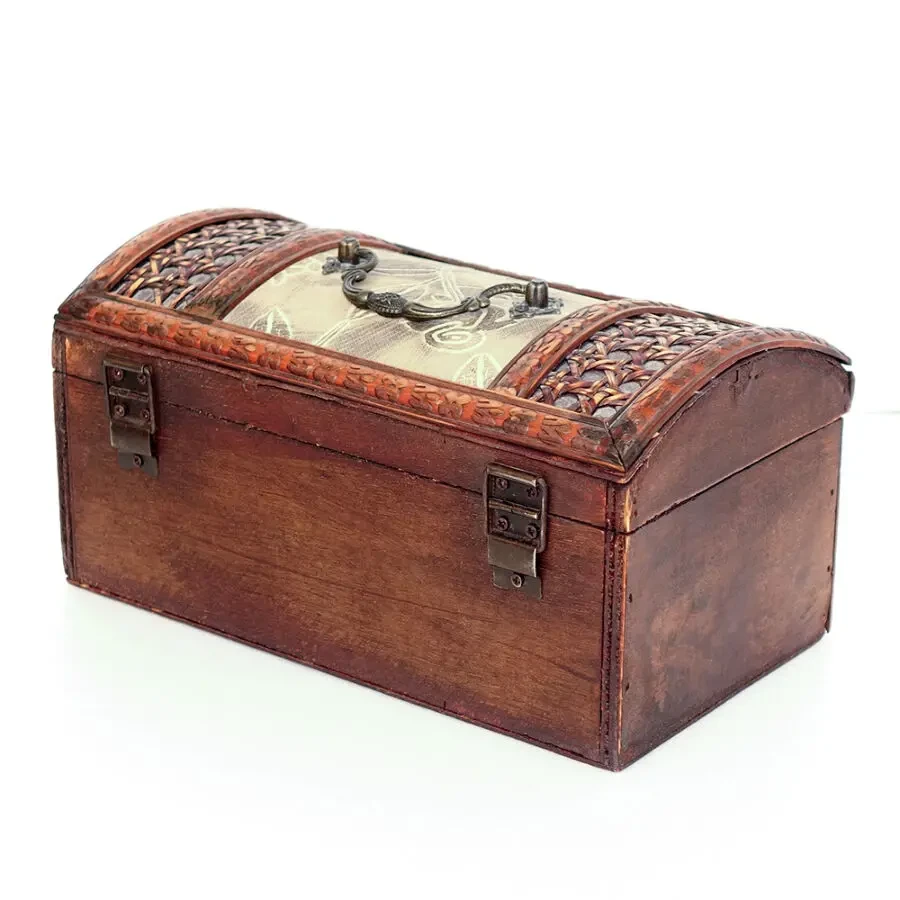 Винтажная деревянная резная шкатулка скринька сундучок ручная работа 10