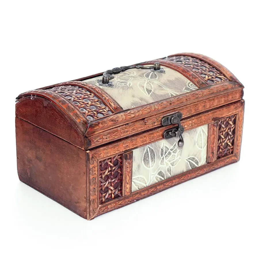 Винтажная деревянная резная шкатулка скринька сундучок ручная работа 3