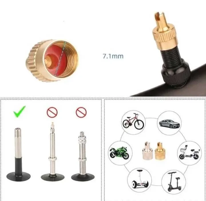 Колпачки медные под ниппеля Schrader 10штук 2