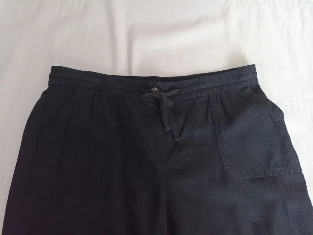 George Льняные женские шорты черные 16 на 50-52 6