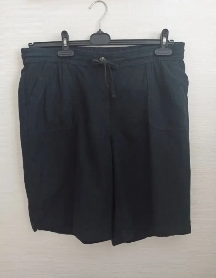 George Льняные женские шорты черные 16 на 50-52 2