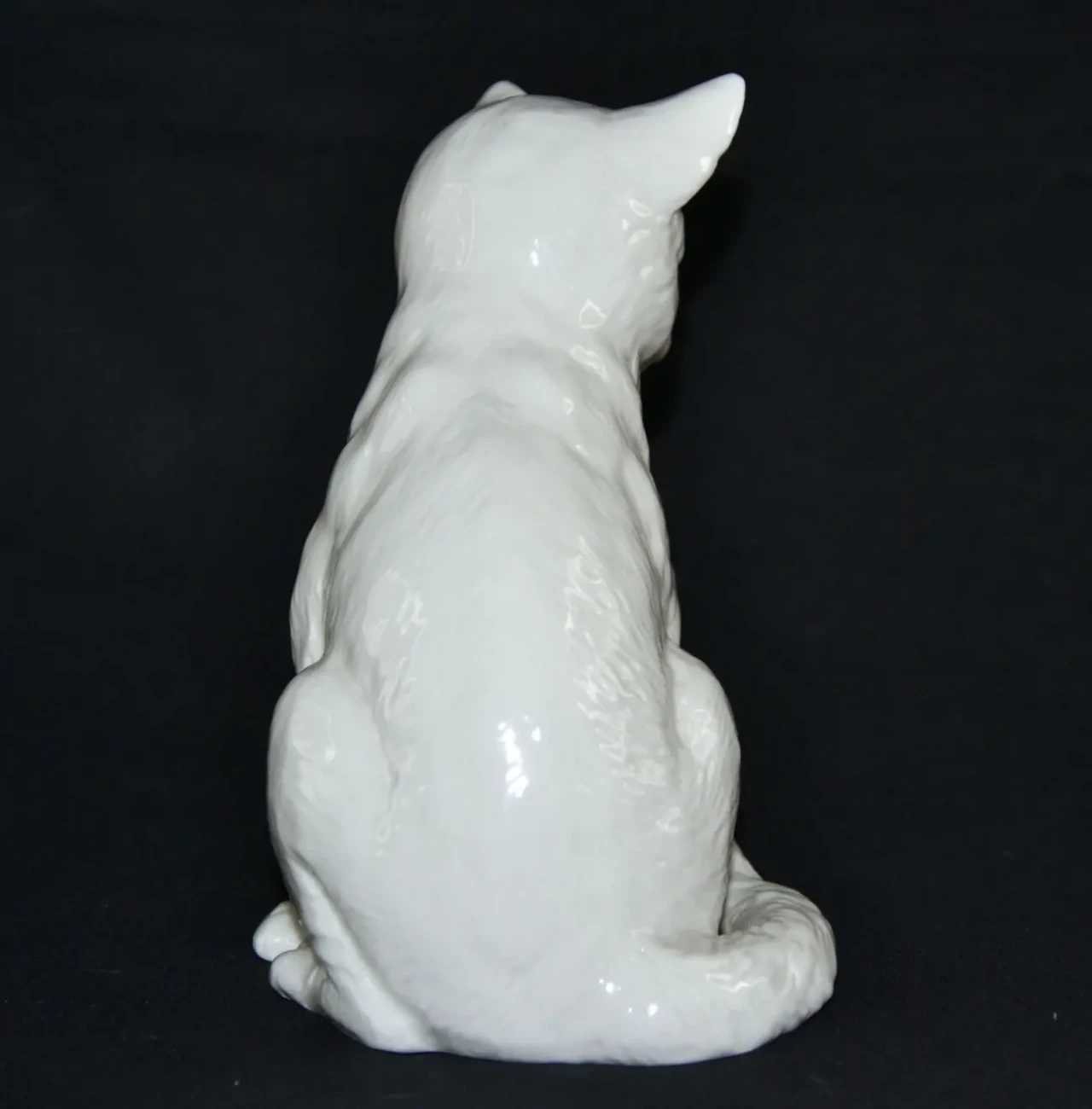 Винтажная белая фарфоровая фигурка кота Zillermahler 2