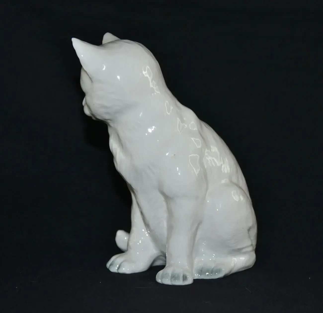 Винтажная белая фарфоровая фигурка кота Zillermahler 3