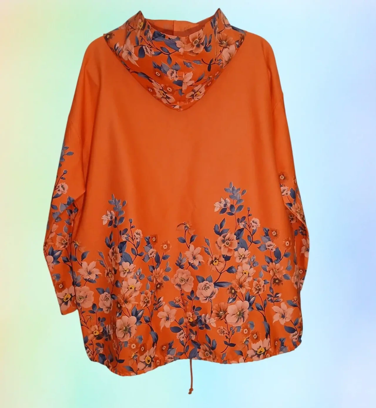 Вітрівка жіноча демісезонна ошатна без підкладу з квітами 2