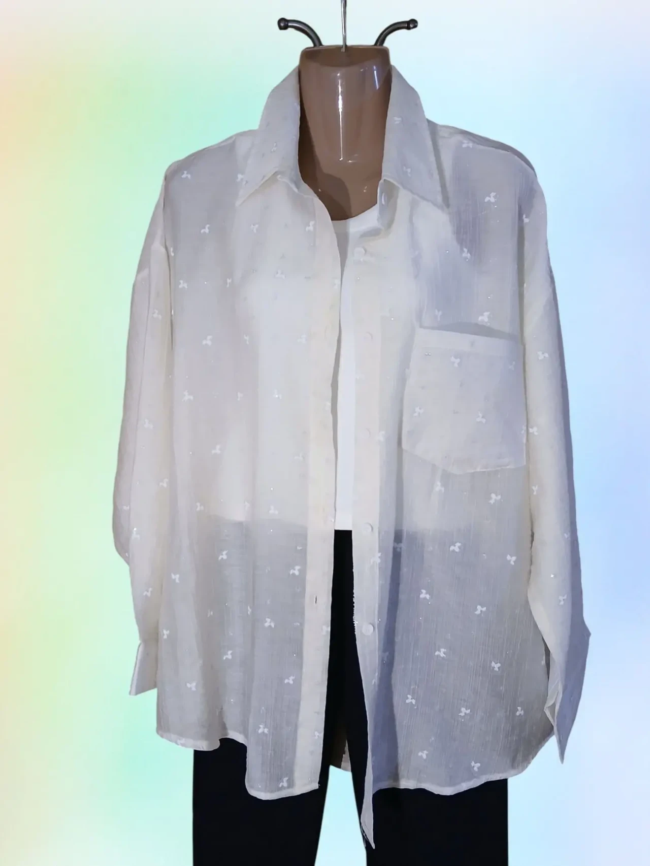 Сорочка жіноча ошатна з органзи