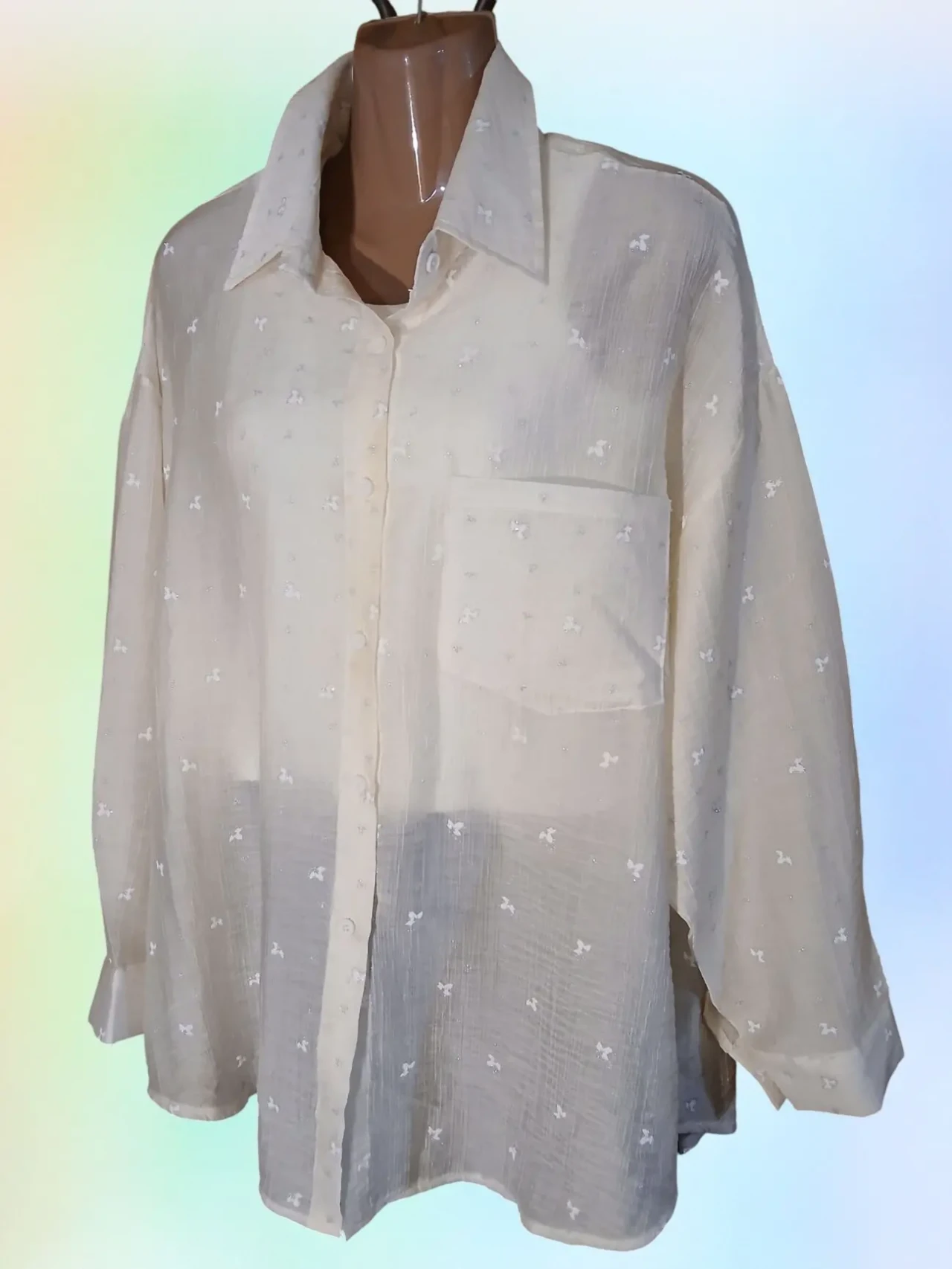 Сорочка жіноча ошатна з органзи 5