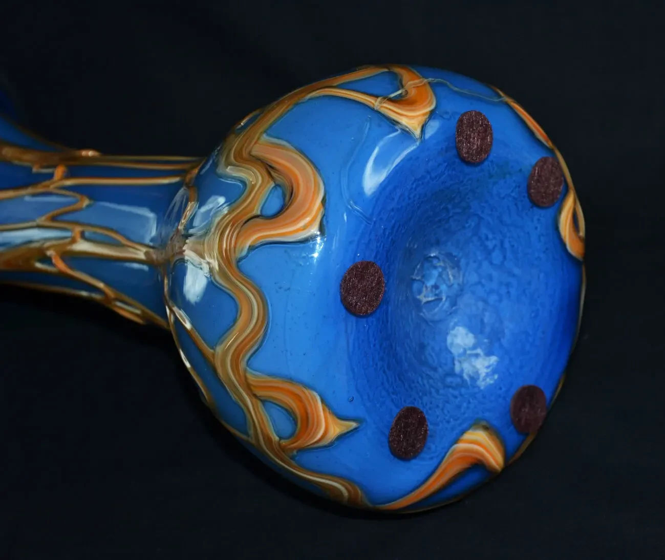 Винтажная ваза из художественного стекла ручной работы 2